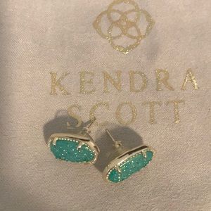 Kendra Scott Green Ellie Stud Earrings